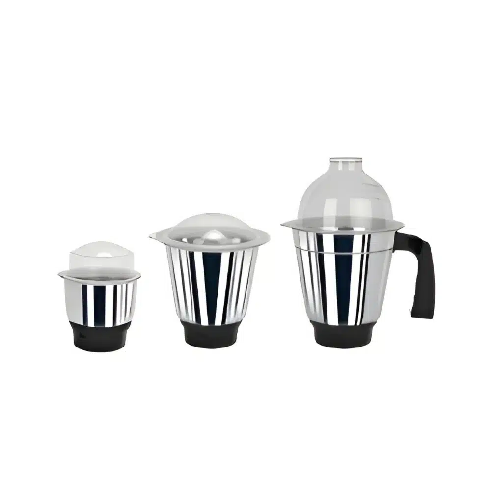 3 in 1 Stainless Steel Blender Jar Set for All Needs